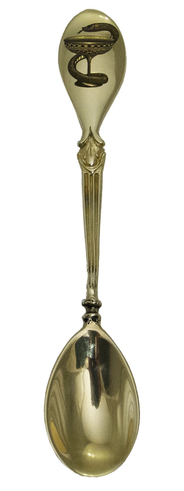 Ложка латунная "Медики", гравировка