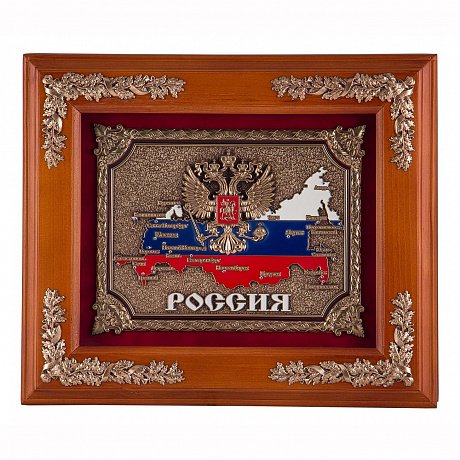Ключница "Россия" (багет дерево, цвет орех)